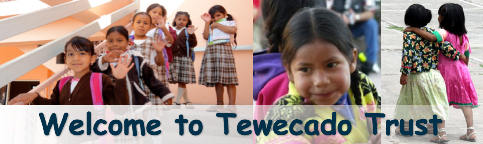 Header Image with banner saying Welcome to Tewecado Trust